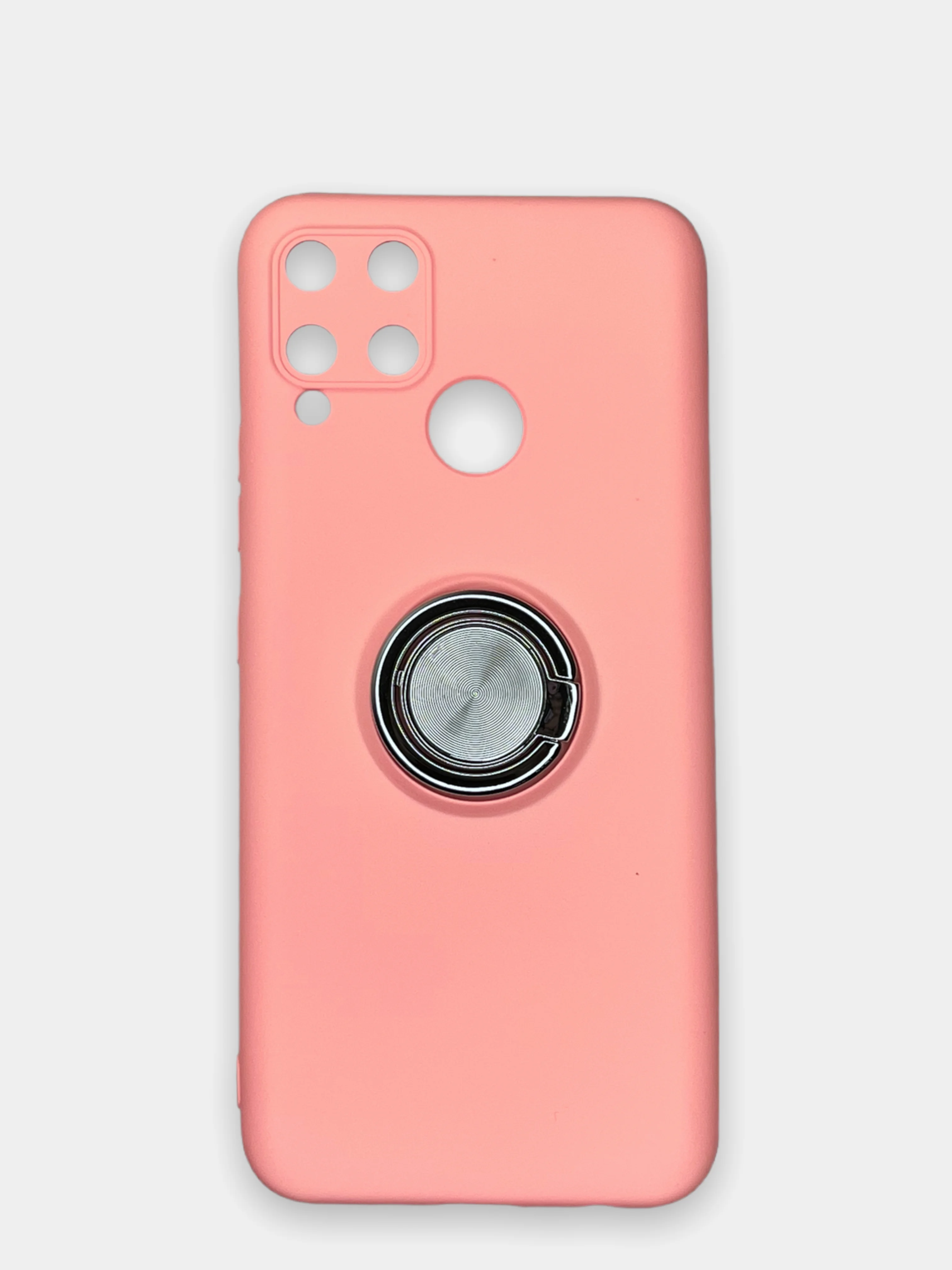 Конфетный чехол Realme C15 Реалми С15 силиконовый с кольцом-держателем