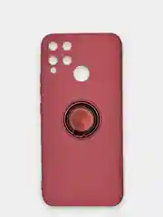 Терракотовый чехол Realme C15 Реалми С15 силиконовый с кольцом-держателем