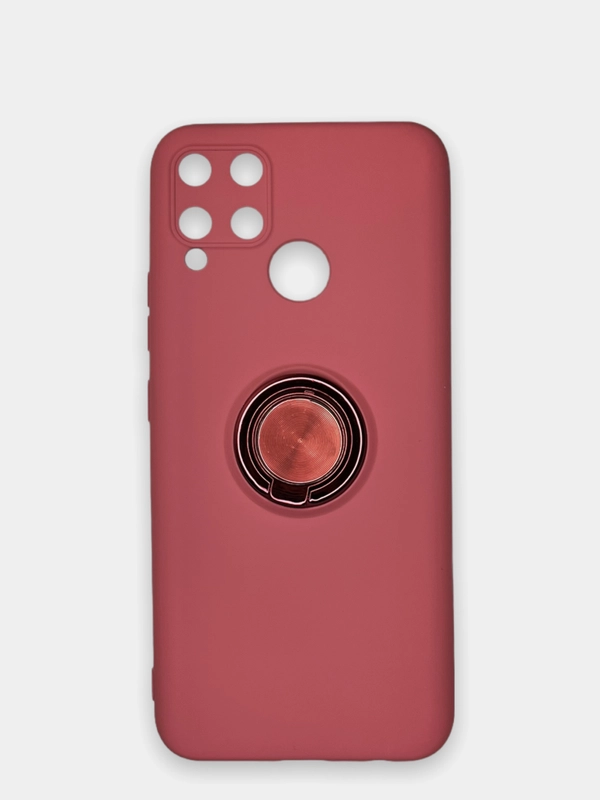 Чехол Realme C15 Реалми С15 силиконовый с кольцом-держателем