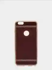 Чехол для Айфон из мягкого TPU с покрытием под кожу в золотой рамке для iPhone