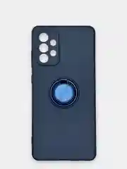 Индиго чехол Samsung Galaxy A72, Самсунг Галакси А72 силиконовый магнитный с кольцом