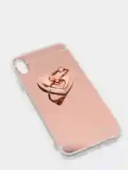 Зеркальный чехол для Айфон с подставкой в форме сердца для iPhone
