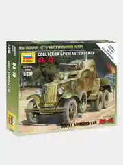 Модель сборная из пластика 1:100 "Бронеавтомобиль БА-10 WWII SU"
