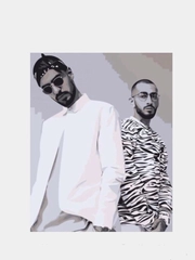 Картина по номерам/Miyagi&Andy Panda/Мияги и Эндшпиль/Набор для рисования/Подарок/50х40