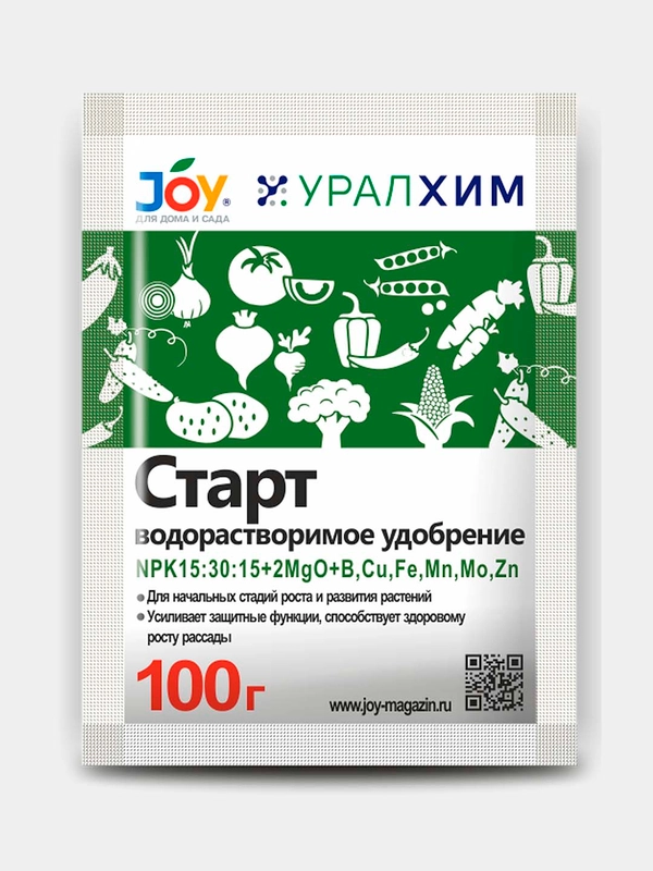 Водорастворимое минеральное удобрение ТМ JOY "Старт", 100 г