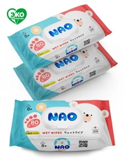 Салфетки влажные NAO, 80 штук