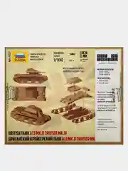 Модель сборная из пластика 1:100 Танк "Cruiser" Mk.IVA/A13 Mk.II WWII GB