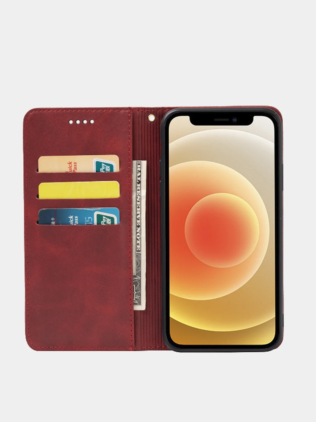 Бордовый чехол книжка для Samsung Galaxy F52, S20, S21, A72, A11/M11