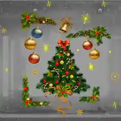 Карамельный наклейка на окно новогодняя / интерьерная наклейка / новогоднее украшение