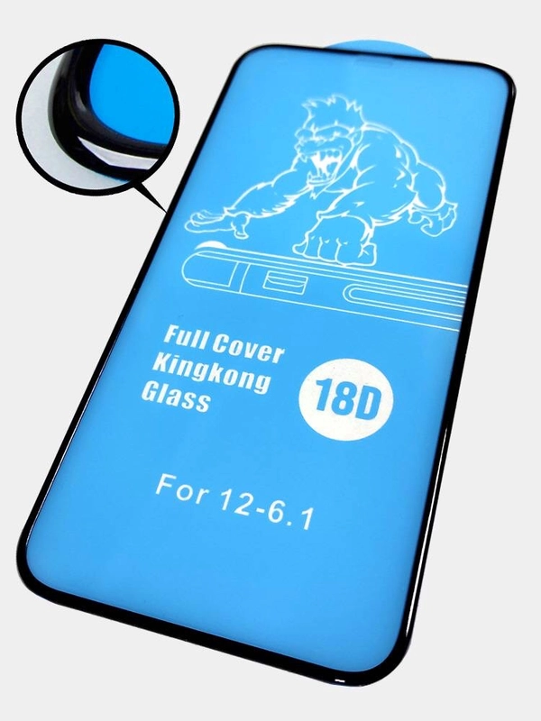 Усиленное защитное стекло iPhone 13, 12, 11, 7, 8, 6, Pro Max. Plus, X, XS, XR, KingKong