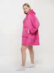 Фуксия плед толстовка с капюшоном и рукавами, одеяло, пижама, флисовая