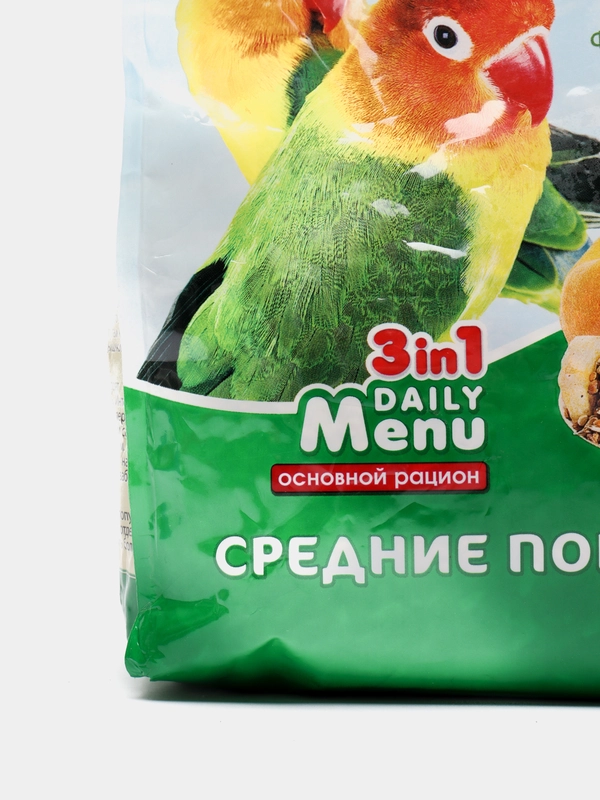 Happy Jungle (Экопром) 3в1 BioMix корм для средних попугаев, 500 г