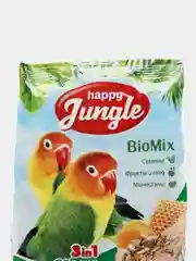 Happy Jungle (Экопром) 3в1 BioMix корм для средних попугаев, 500 г