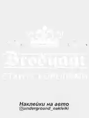 Белый наклейка на автомобиль Brodyagi