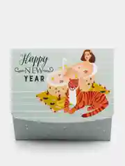 Ледяной складная коробка подарочная Happy NY, 16.5 х 12.5 х 5 см