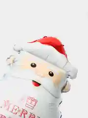 Голубой новогодний фольгированный воздушный шар