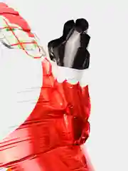 Красный новогодний фольгированный воздушный шар