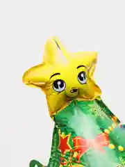 Зеленый новогодний фольгированный воздушный шар