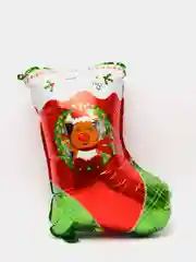 Красный новогодний фольгированный воздушный шар