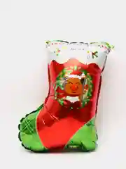 Красный новогодний фольгированный воздушный шар