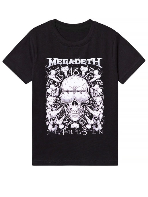 Футболка с принтом "Megadeth" Мегадеф из хлопка унисекс