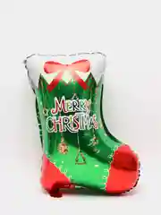 Алый новогодний фольгированный воздушный шар