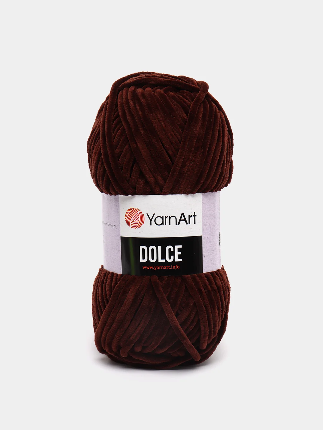 Коричневый пряжа Плюшевая YarnArt Dolce 100% Микрополиэстер 100г 120м (Велюровая ЯрнАрт Долче)