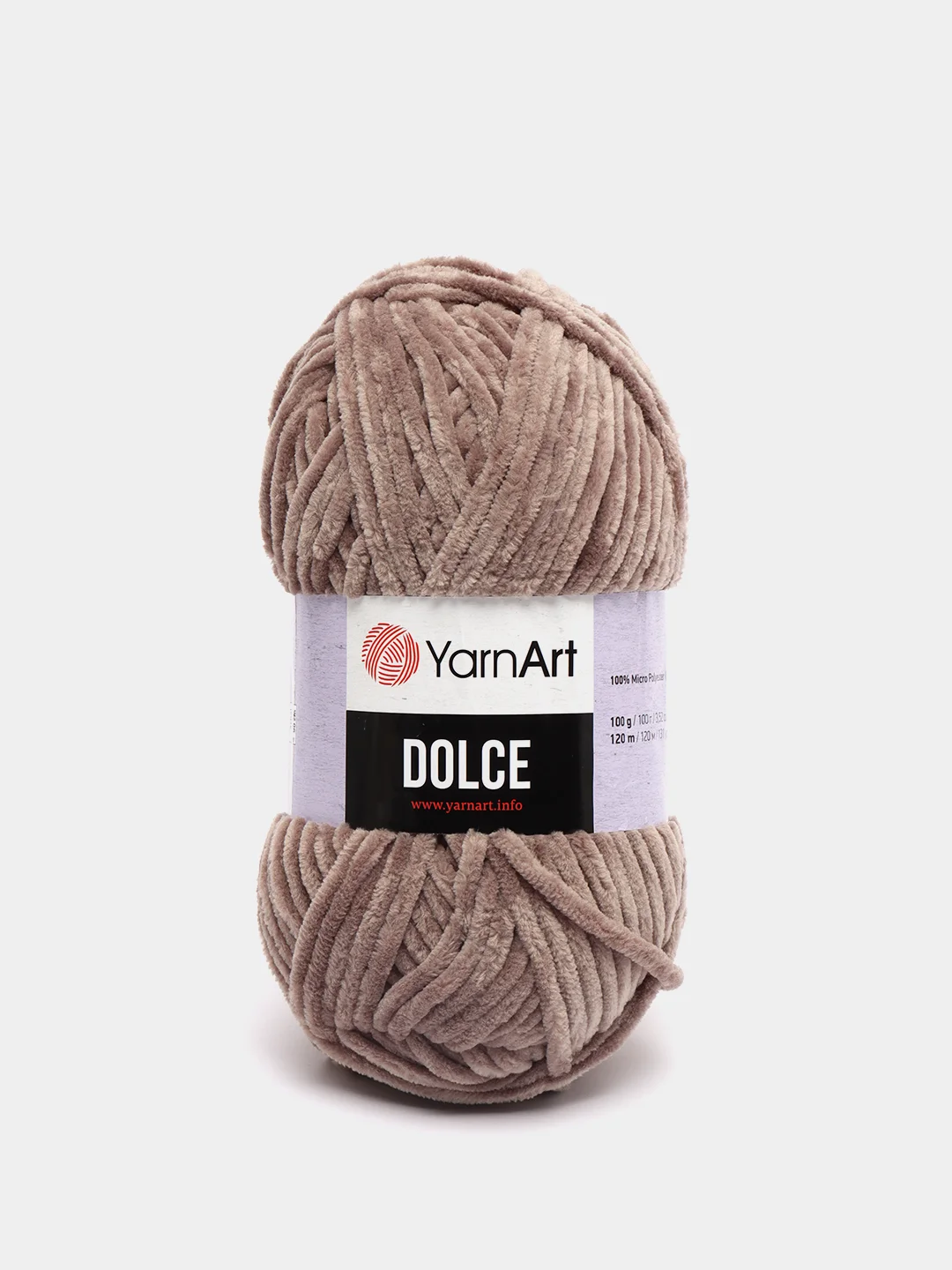 Бежевый меланж пряжа Плюшевая YarnArt Dolce 100% Микрополиэстер 100г 120м (Велюровая ЯрнАрт Долче)