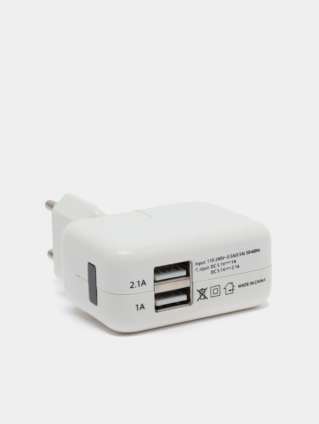 Сетевое зарядное устройство REXANT, 2 USB-входа, переходник+адаптер, 5 В, 2100 мA+1000 мA