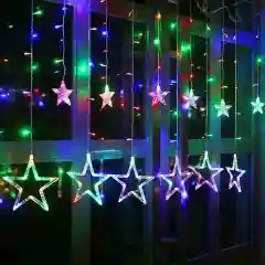 Синий светодиодная новогодняя LED гирлянда, звезды