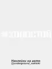 Белый наклейка на автомобиль "#холостой"