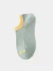 Мятный короткие женские носки с комбинированными цветами