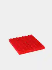 Красный строительная платформа для крупного конструктора типа Lego Duplo, пластина 12 х 12 см