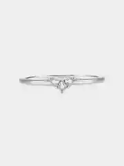 Серебряный тонкое женское кольцо, с фианитами