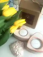 Белый подсвечники "Сердце", набор из 3-х предметов