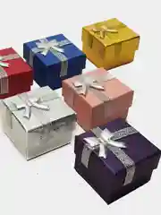 Желтый коробка подарочная для колец и украшений/ коробочка 4*4*3 см шкатулка