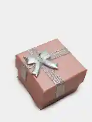 Розовый коробка подарочная для колец и украшений/ коробочка 4*4*3 см шкатулка