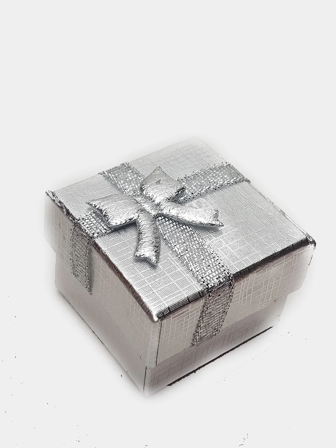 Серебряный коробка подарочная для колец и украшений/ коробочка 4*4*3 см шкатулка