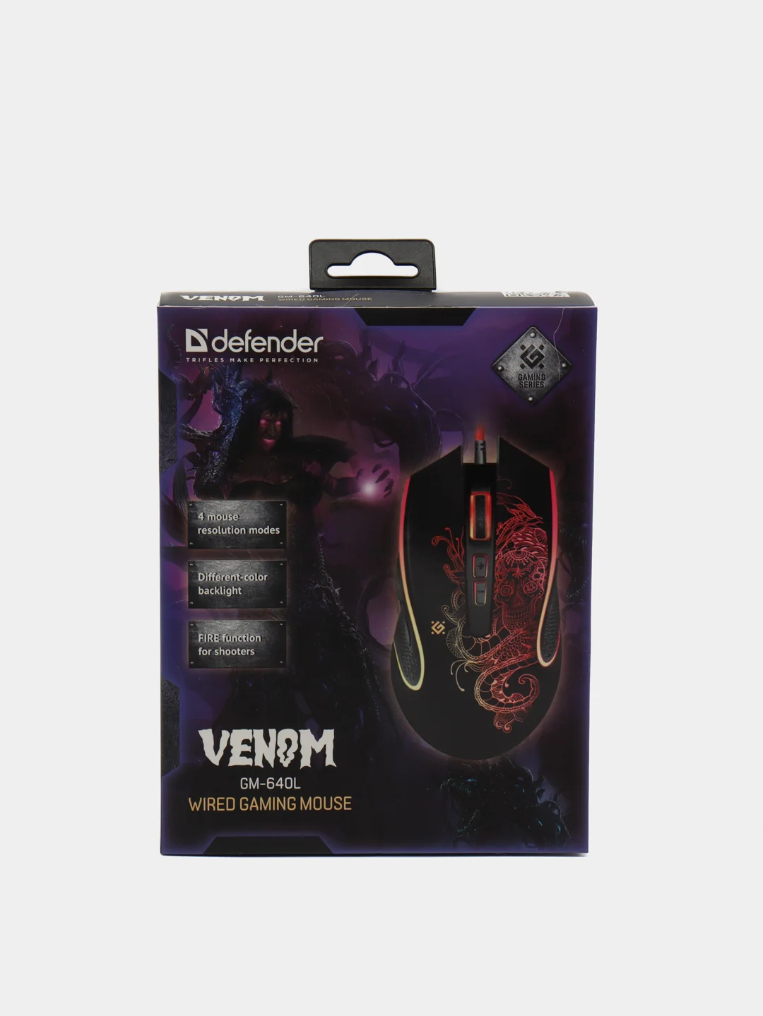Игровая мышь с подсветкой Defender Venom, 7 кнопок, 3200 dpi