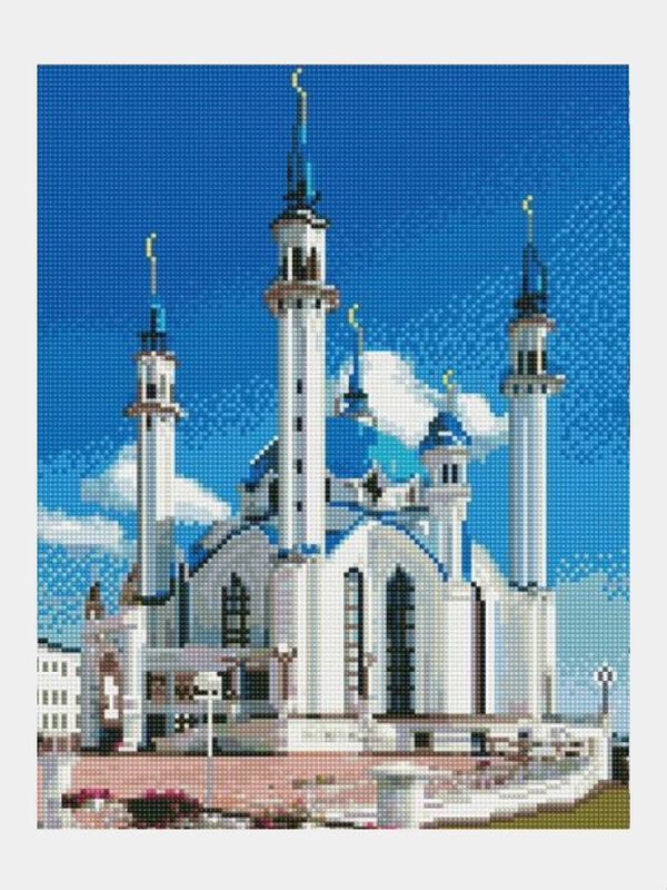 Алмазная мозаика на подрамнике "Мечеть Кул Шариф", 40*50 см