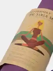 Пурпурный коврик для йоги и фитнеса нескользящий, двусторонний, 183 х 61 х 0,6 см