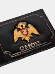 Черный обложка для удостоверения "ОМОН"
