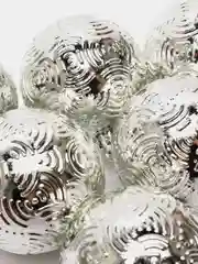 Серебряный елочные игрушки новогодние, 6 штук