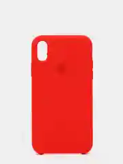 Красный силиконовый чехол Silicone Case для iPhone XR (Айфон ХР), с бархатистым покрытием внутри