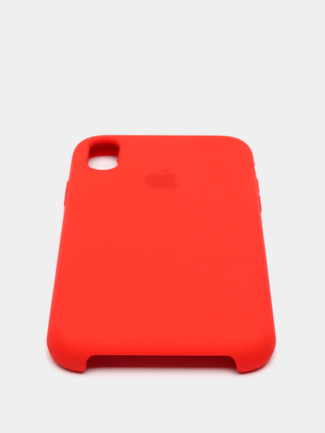 Красный силиконовый чехол Silicone Case для iPhone XR (Айфон ХР), с бархатистым покрытием внутри