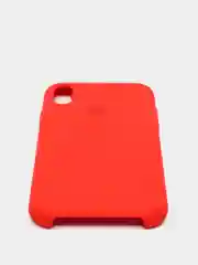 Красный силиконовый чехол Silicone Case для iPhone XR (Айфон ХР), с бархатистым покрытием внутри