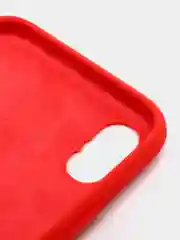 Красный силиконовый чехол Silicone Case для iPhone XR (Айфон ХР), с бархатистым покрытием внутри