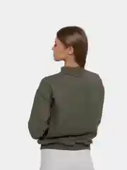 Хаки свитшот женский с горловиной, толстовка, кофта свитер, хлопок