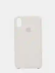 Белый силиконовый чехол Silicone Case для iPhone XR (Айфон ХР), с бархатистым покрытием внутри