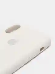 Белый силиконовый чехол Silicone Case для iPhone XR (Айфон ХР), с бархатистым покрытием внутри